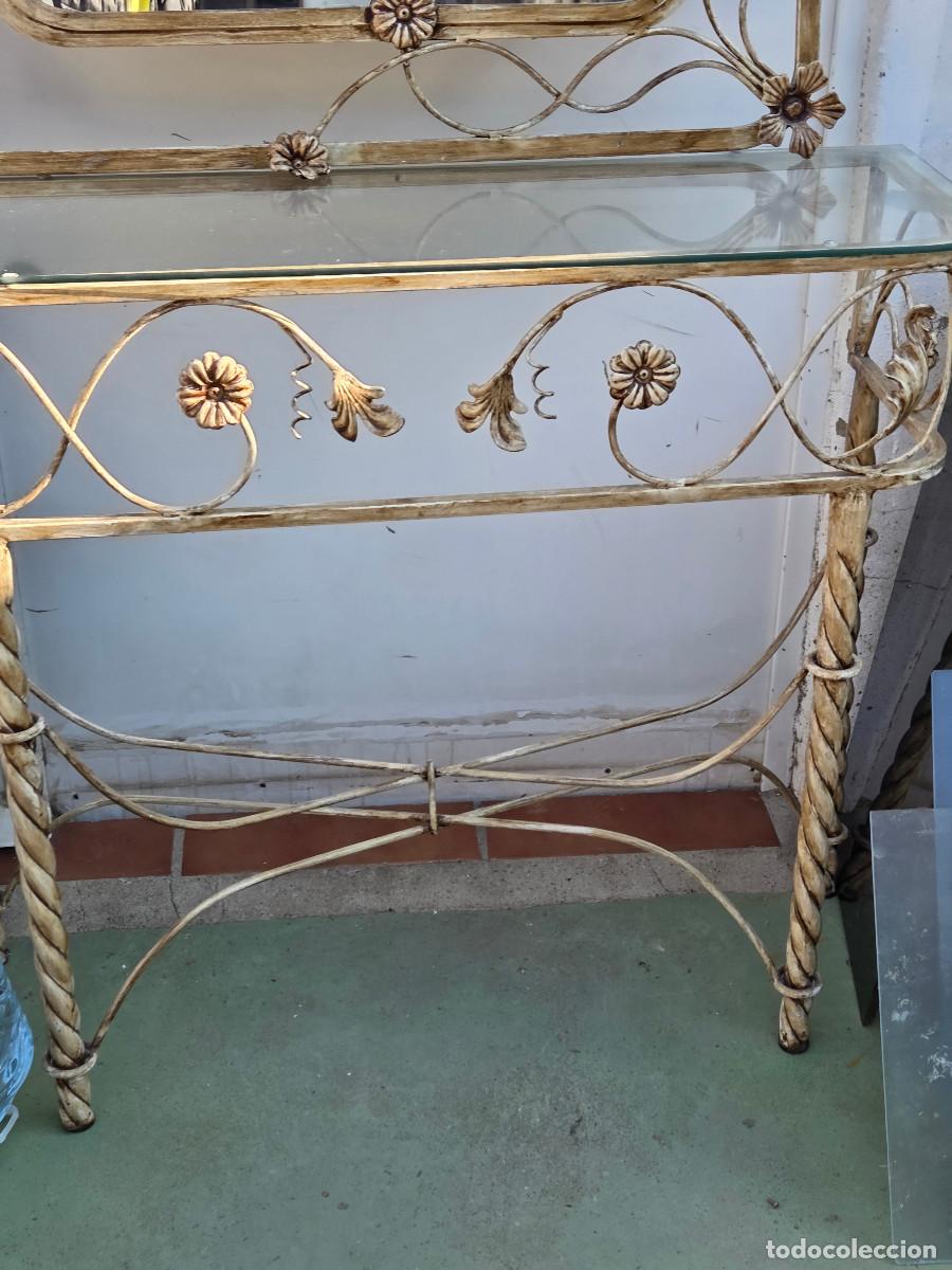 Vintage: consola y espejo de hierro - Foto 3