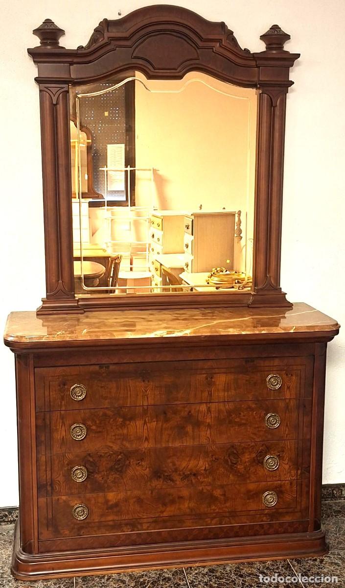 Vintage: COMODA OLIVO CON ESPEJO - Foto 1