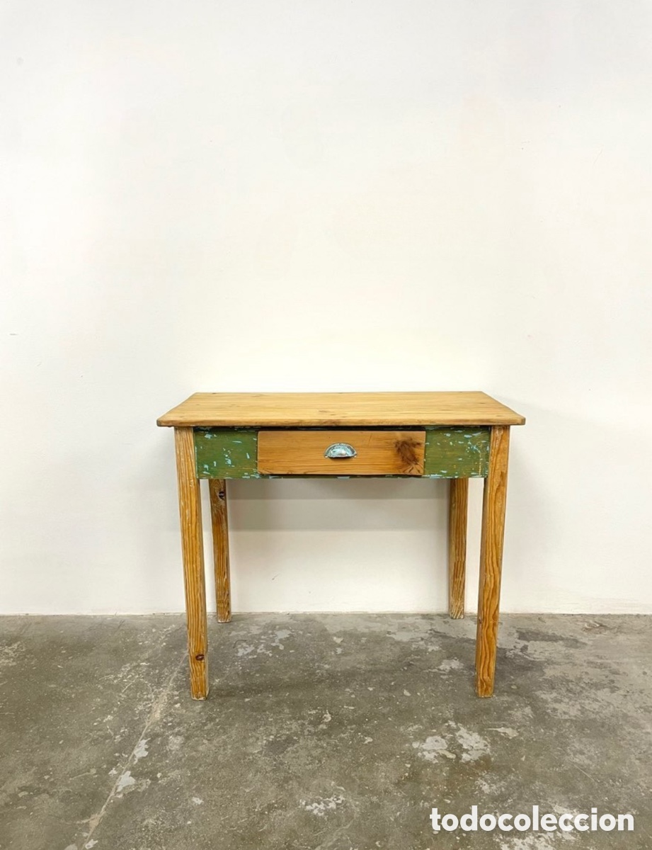 Vintage: Mesa auxiliar o escritorio de madera - Foto 6