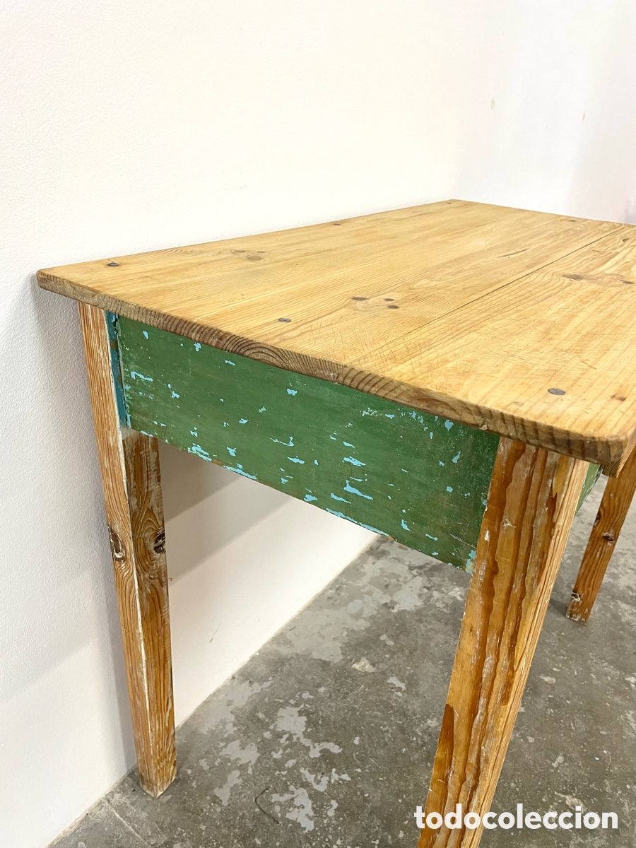 Vintage: Mesa auxiliar o escritorio de madera - Foto 8
