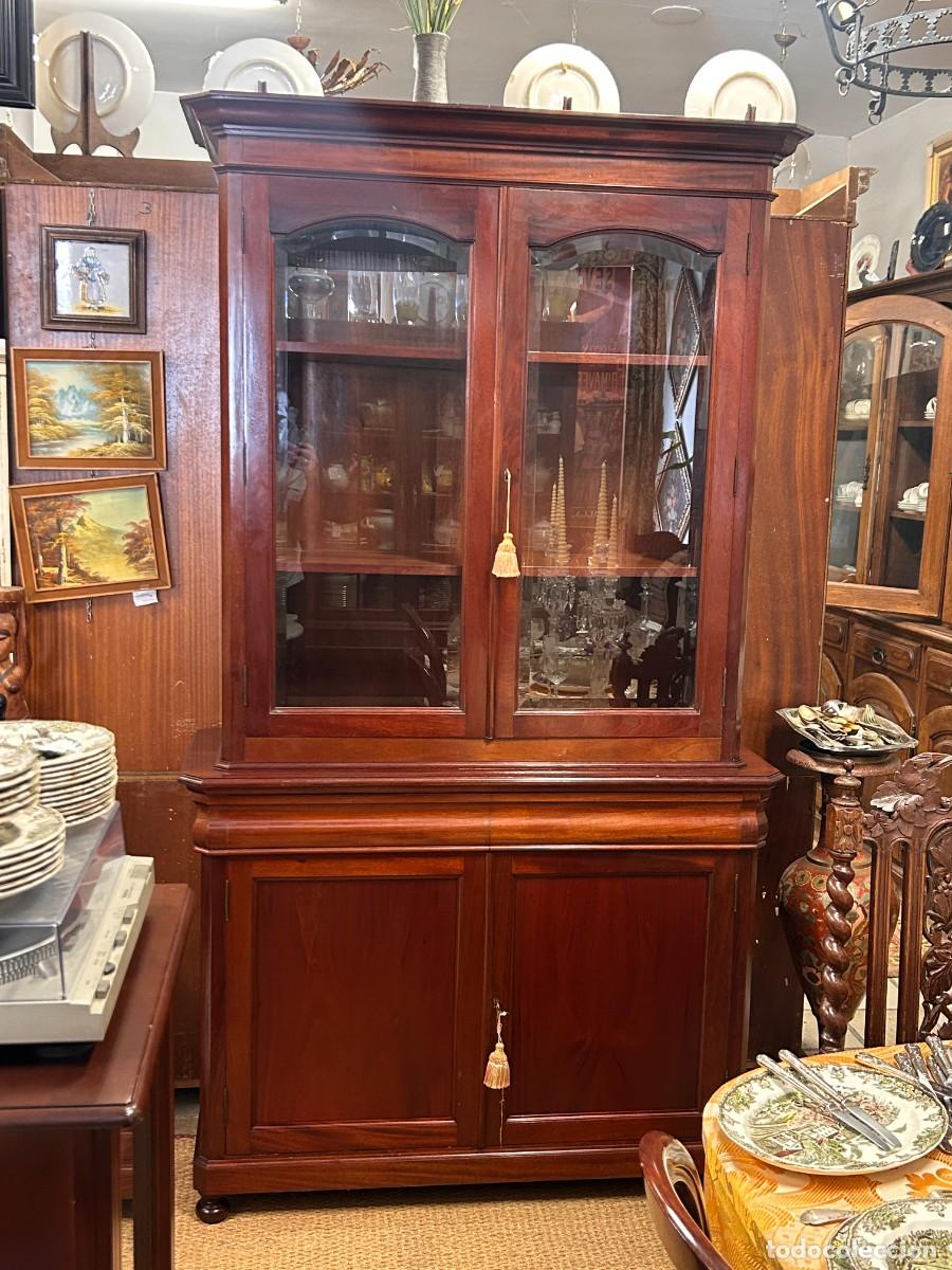 Vintage: Vitrina Caoba 2 puertas