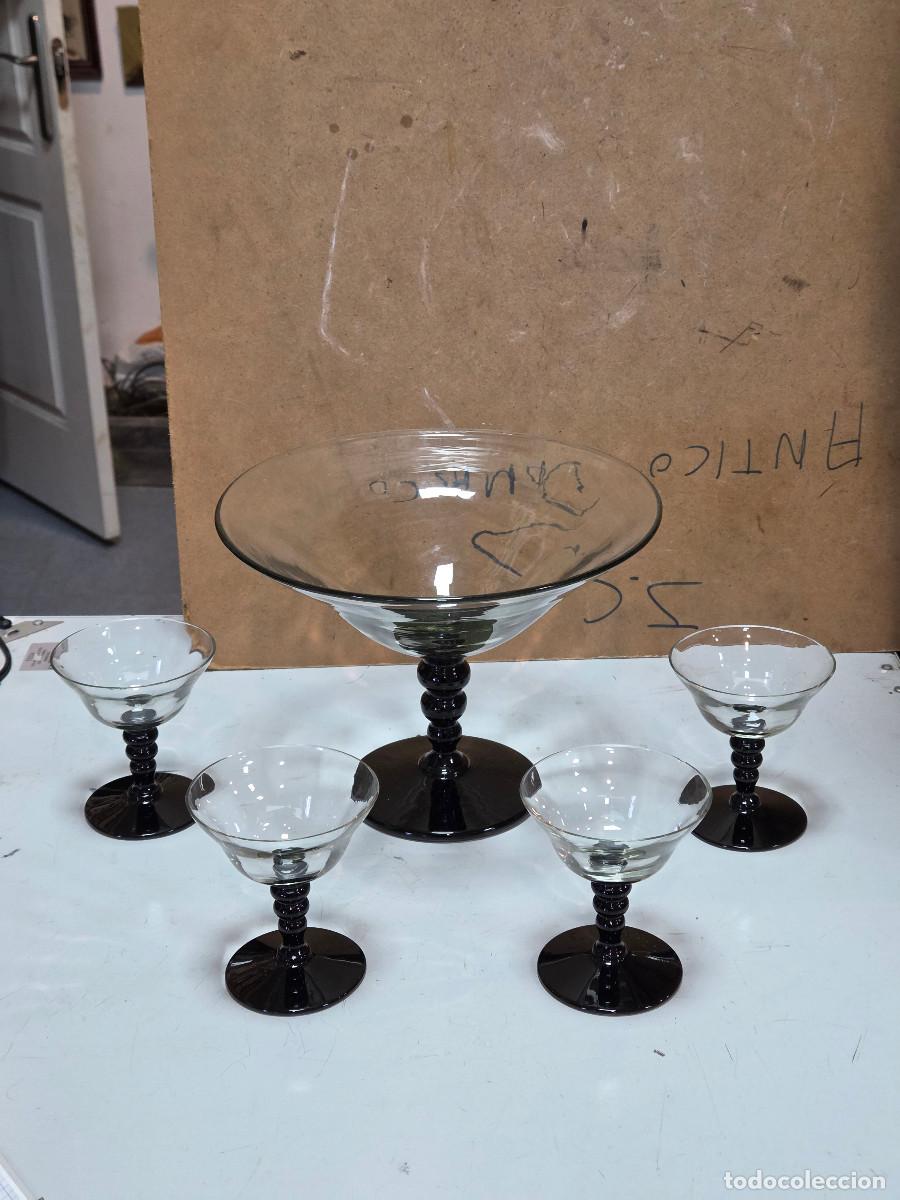 Vintage: ponchero y copas de cristal - Foto 1