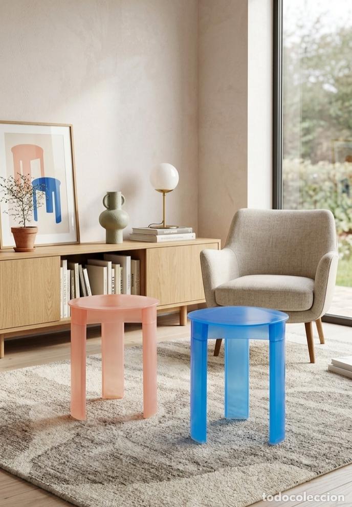 Vintage: Taburetes de pl&aacute;stico (2 unidades) Dise&ntilde;o italiano Gedy.