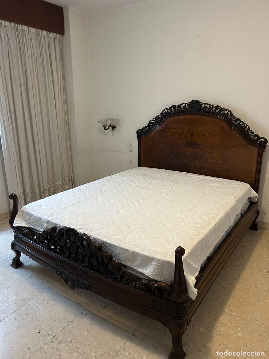 Vintage: Cama completa tallada - Foto 1