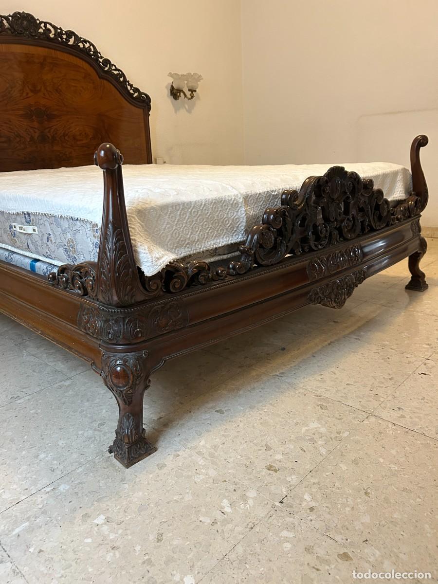 Vintage: Cama completa tallada - Foto 3