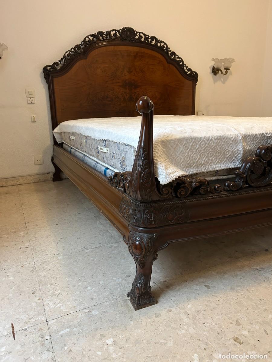 Vintage: Cama completa tallada - Foto 4