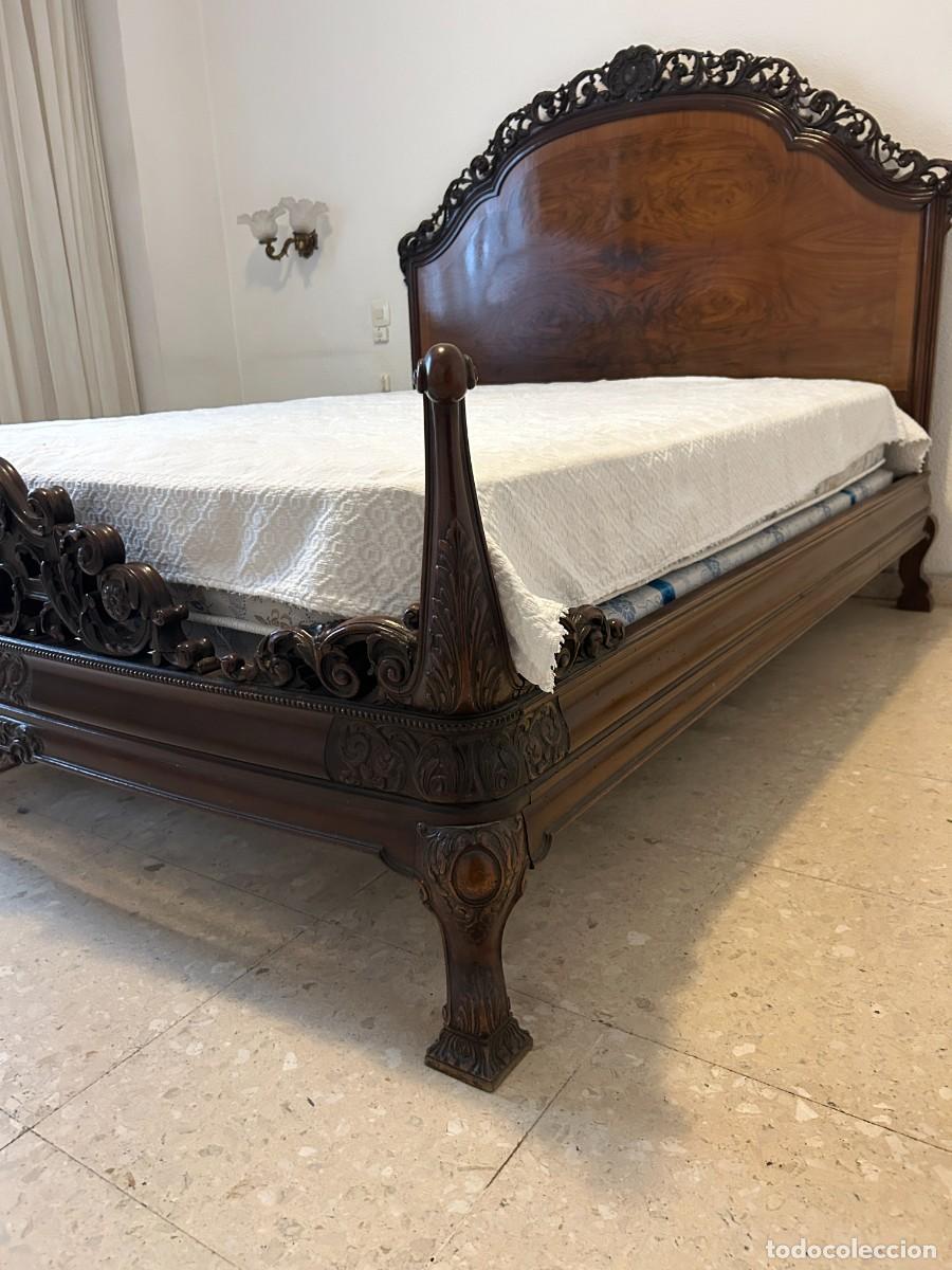 Vintage: Cama completa tallada - Foto 6
