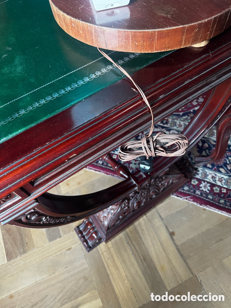 Vintage: Mesa despacho piel y madera - Foto 2
