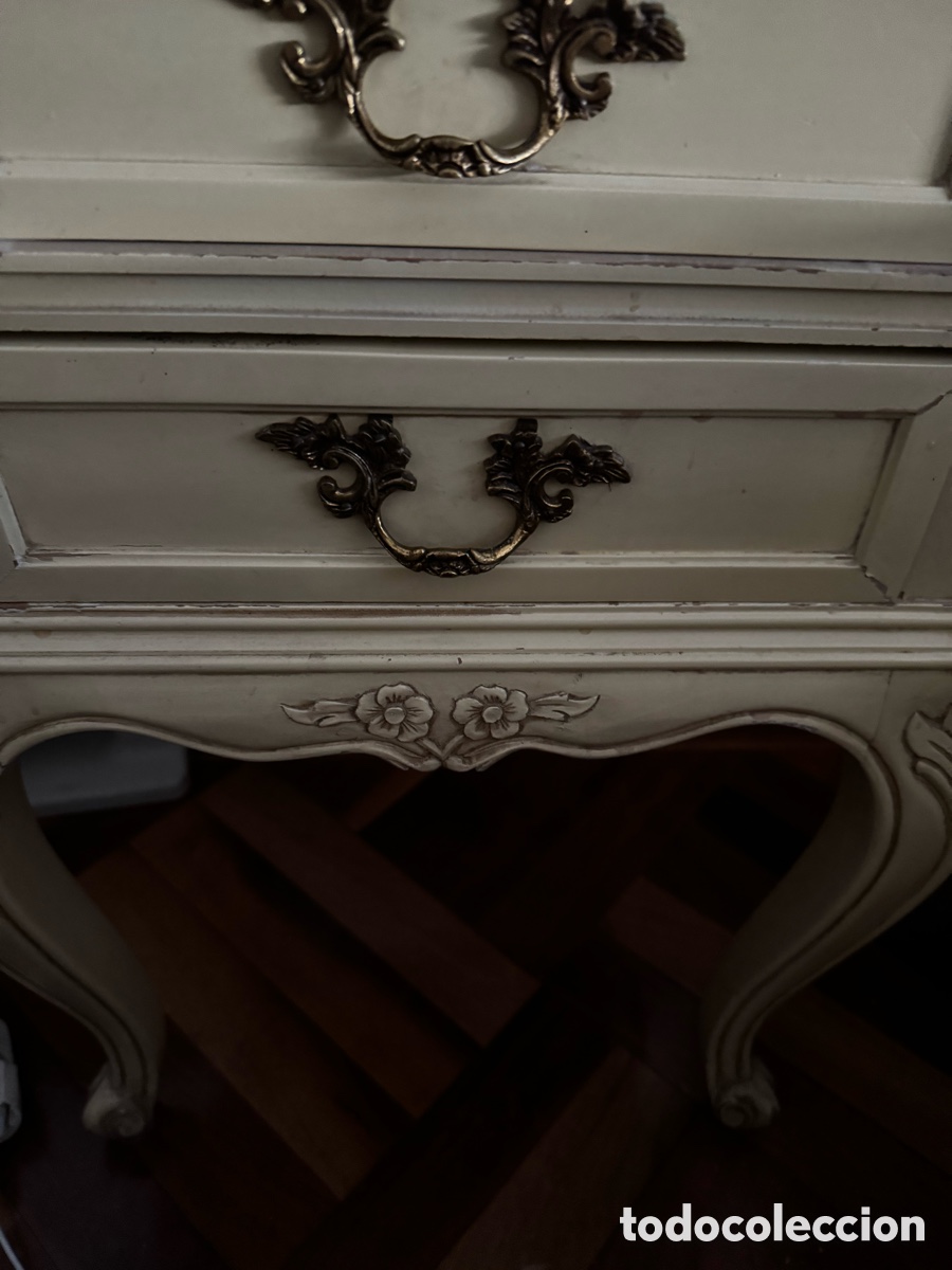 Vintage: Tres mesillas madera y m&aacute;rmol