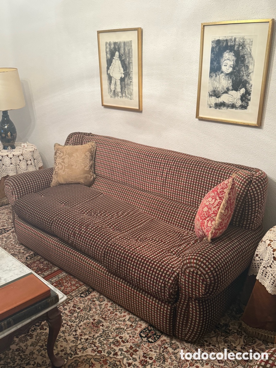 Vintage: Sof&aacute; Vintage de cuadros
