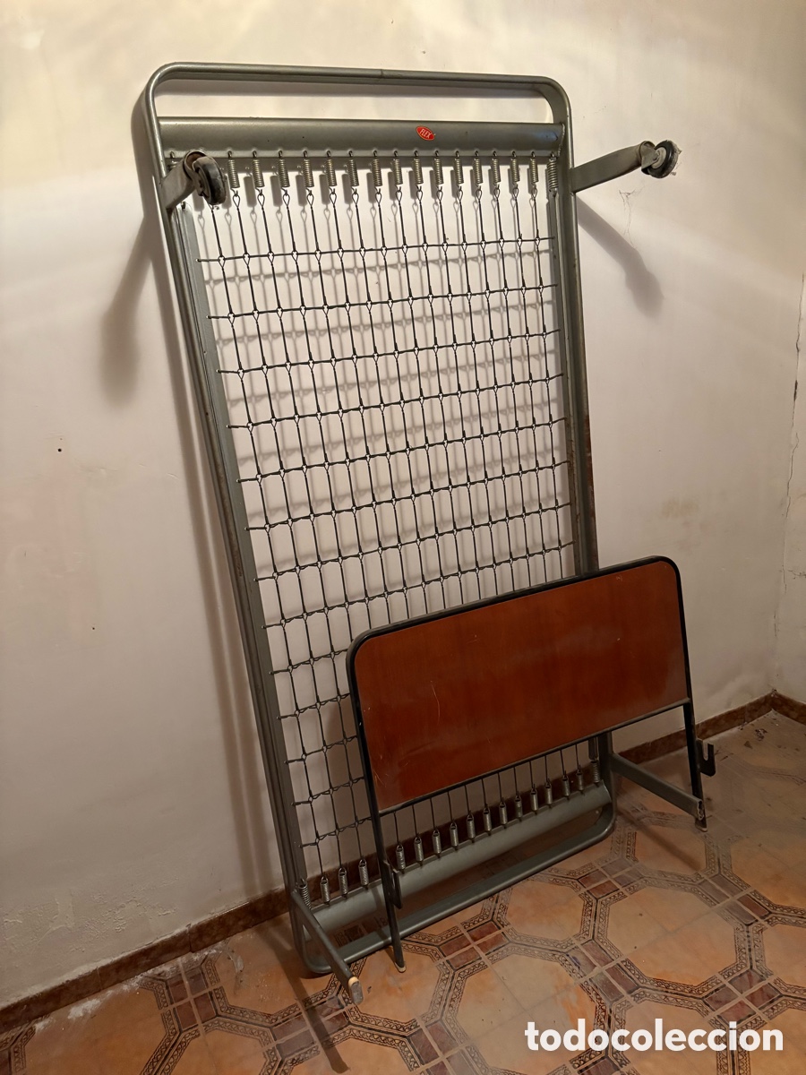 Vintage: Somier de cama antiguo de hierro+cabecero