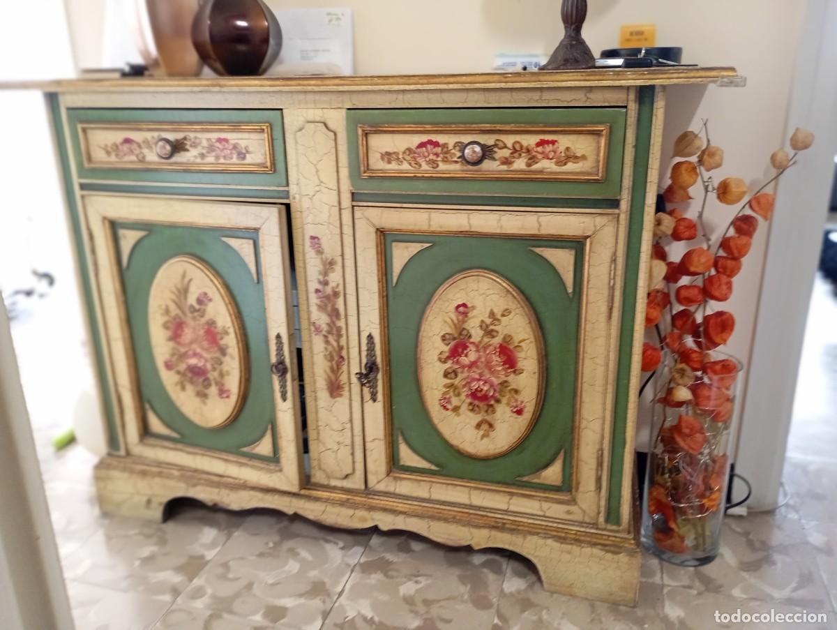 Vintage: Mueble vintage provenzal floral madera
