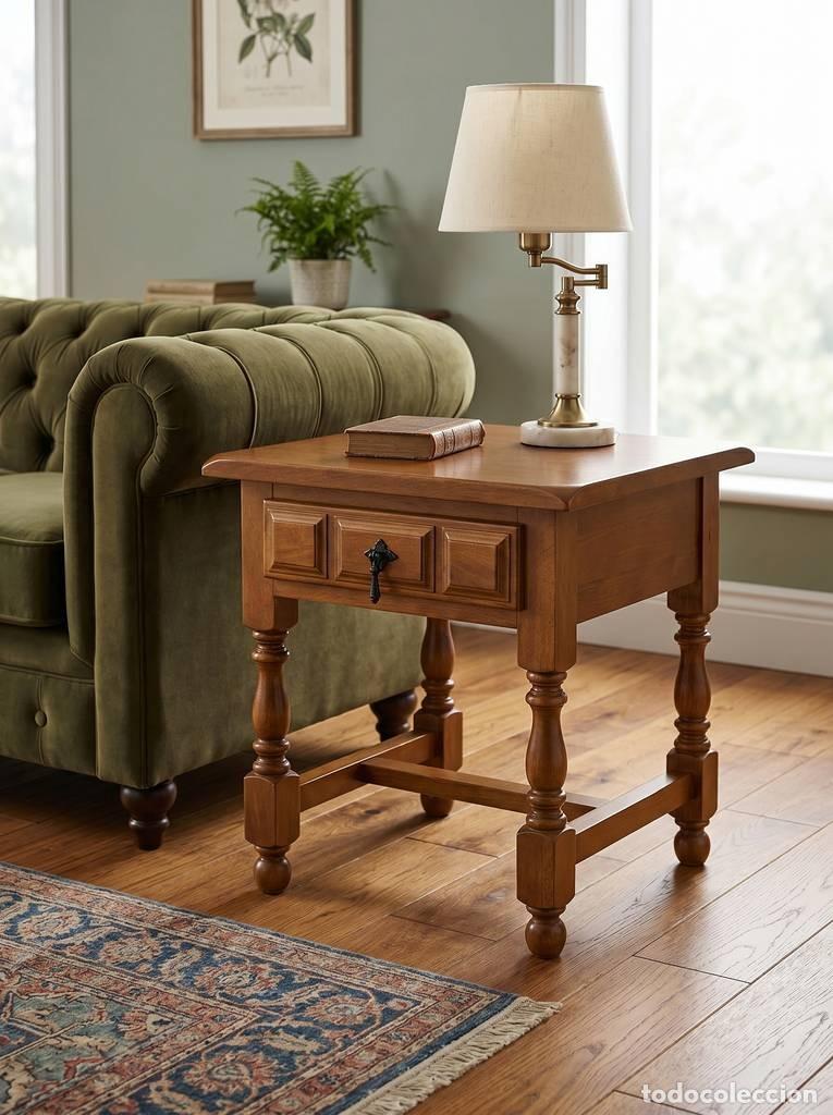 Vintage: MESITA CASTELLANA CON CAJ&Oacute;N