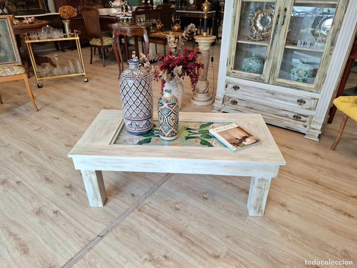 Vintage: Mesa de centro lirios de cala