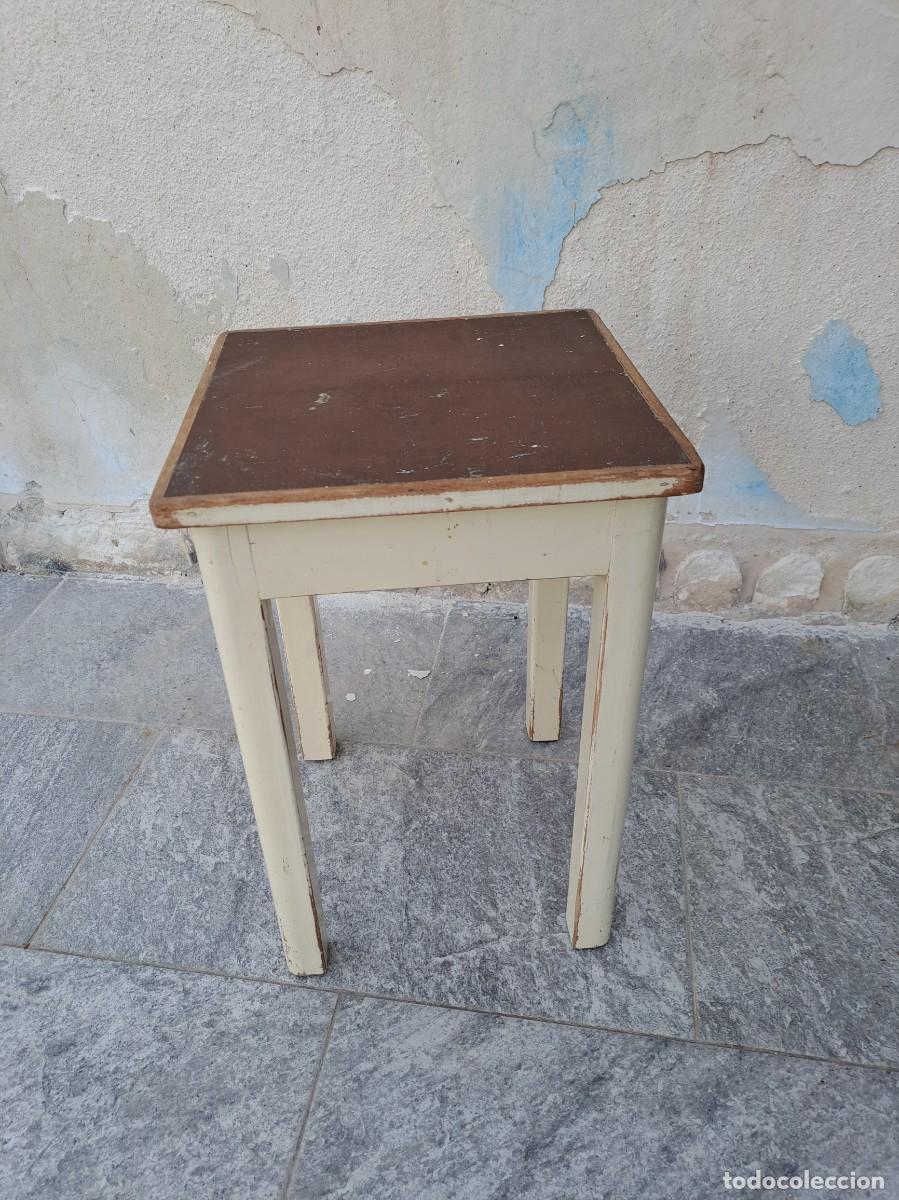 Vintage: Antigua banqueta de cocina, vintage de madera.