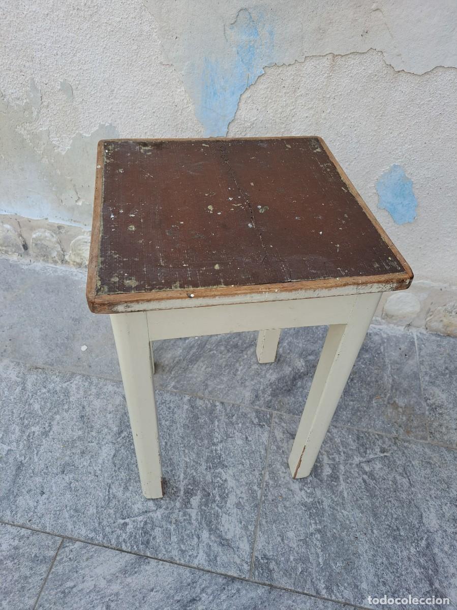 Vintage: Antigua banqueta de cocina, vintage de madera.