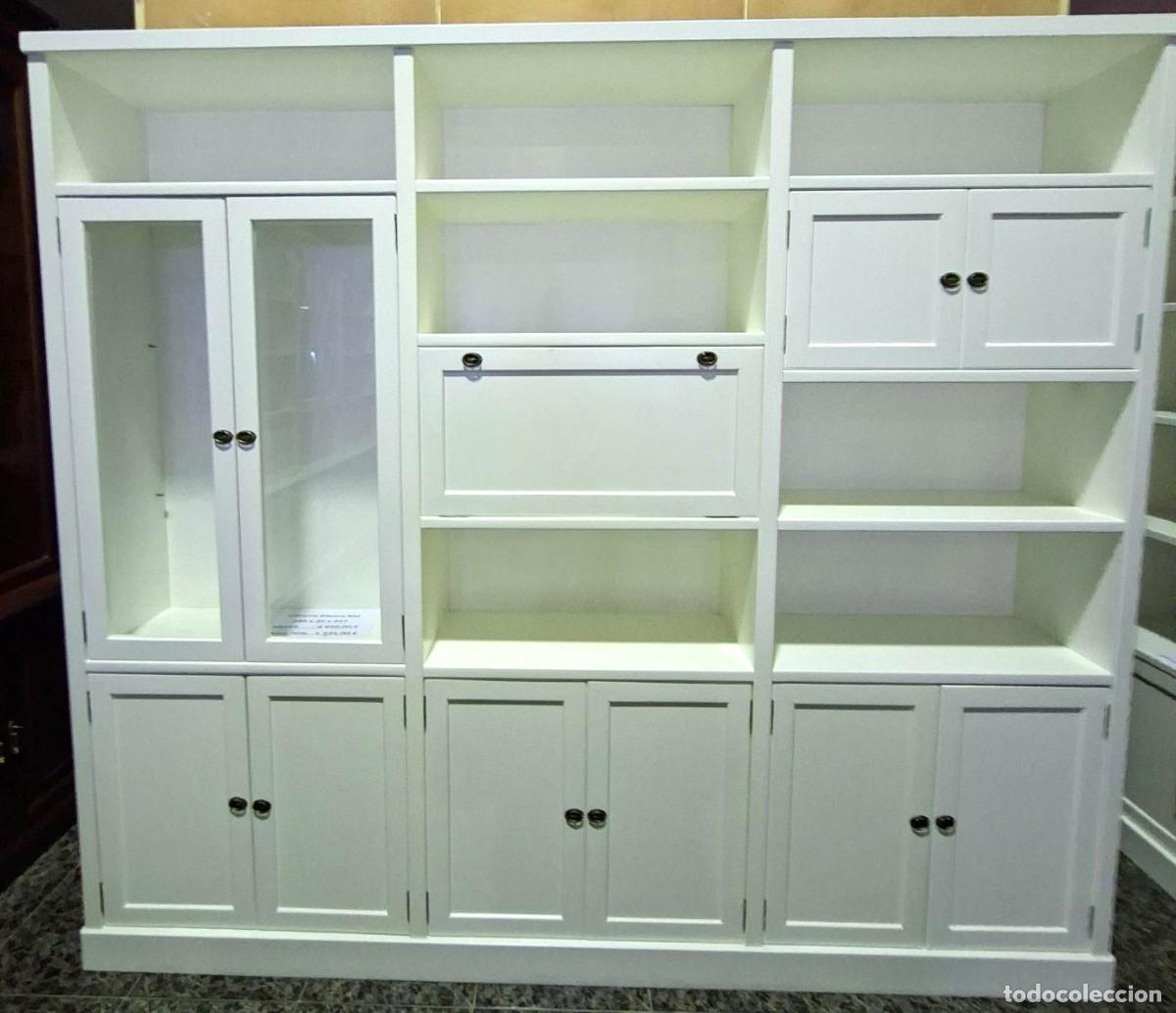 Vintage: LIBRERIA MODERNA BLANCA 245 X 35 X 217