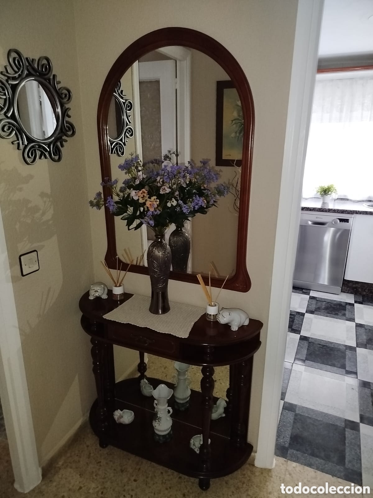 Vintage: Entradita de madera con espejo
