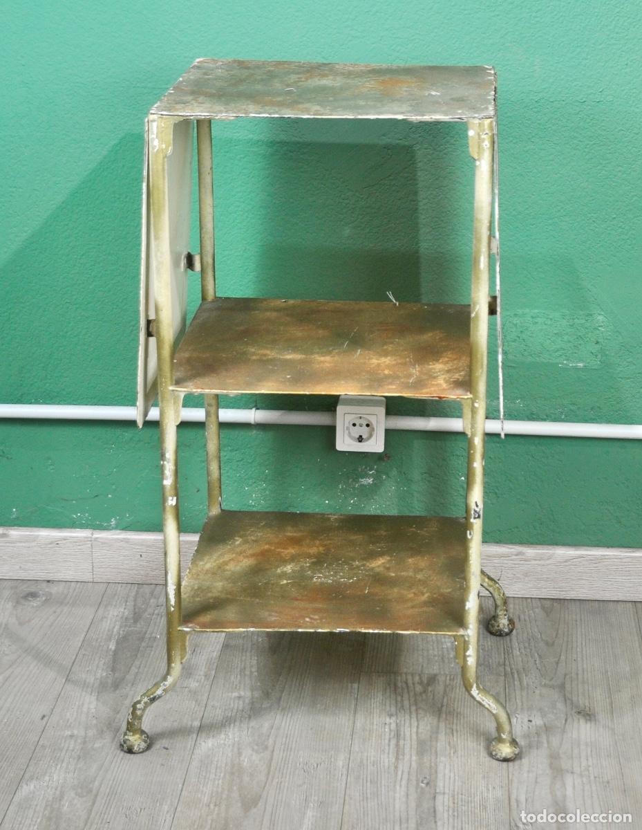Vintage: Mesa de hospital en hierro francesa a&ntilde;os 50