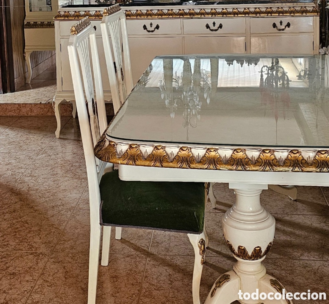 Vintage: Pieza &Uacute;nica: Comedor Mariano Garcia. Mesa 1200- Aparador 1200- 6 Sillas 950