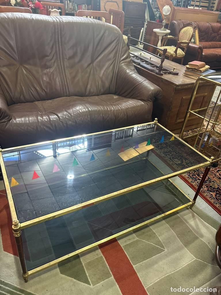 Vintage: MESA DE CENTRO CON CRISTAL - Foto 2
