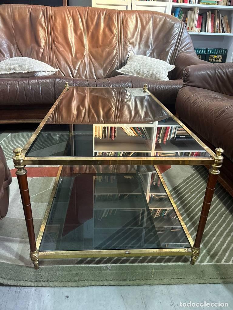 Vintage: MESA DE CENTRO CON CRISTAL - Foto 5