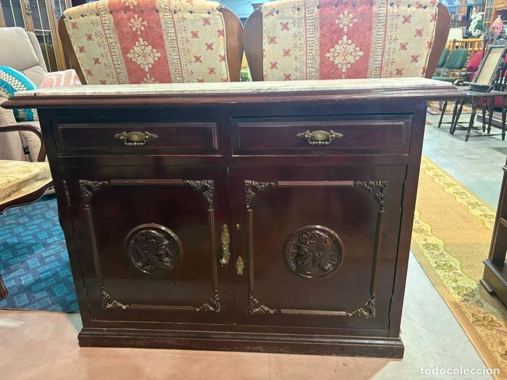 Vintage: RECIBIDOR MADERA Y M&Aacute;RMOL - Foto 3
