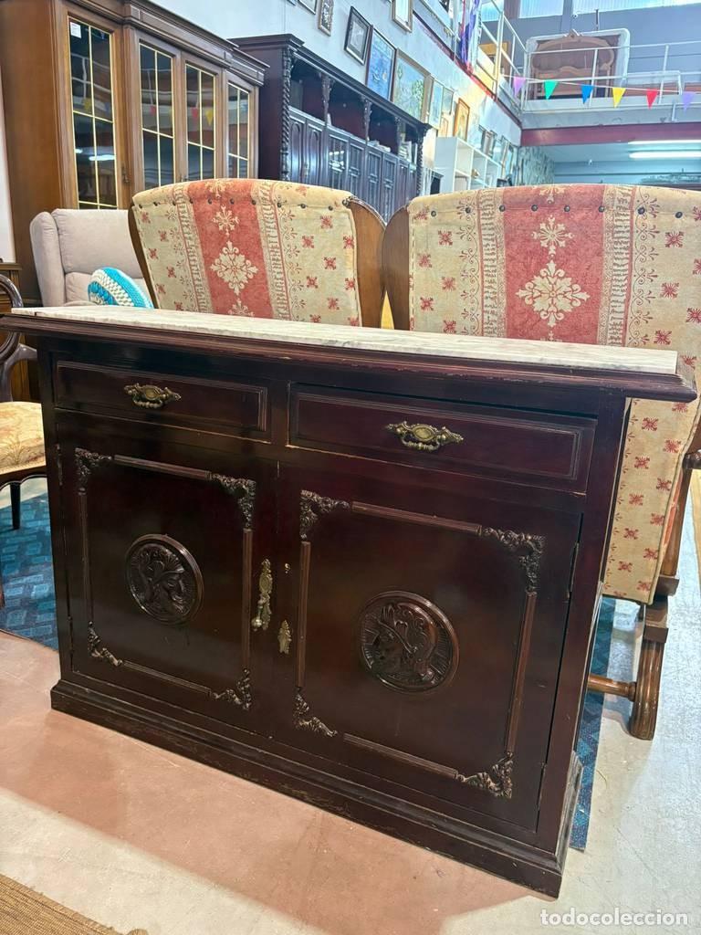 Vintage: RECIBIDOR MADERA Y M&Aacute;RMOL - Foto 4
