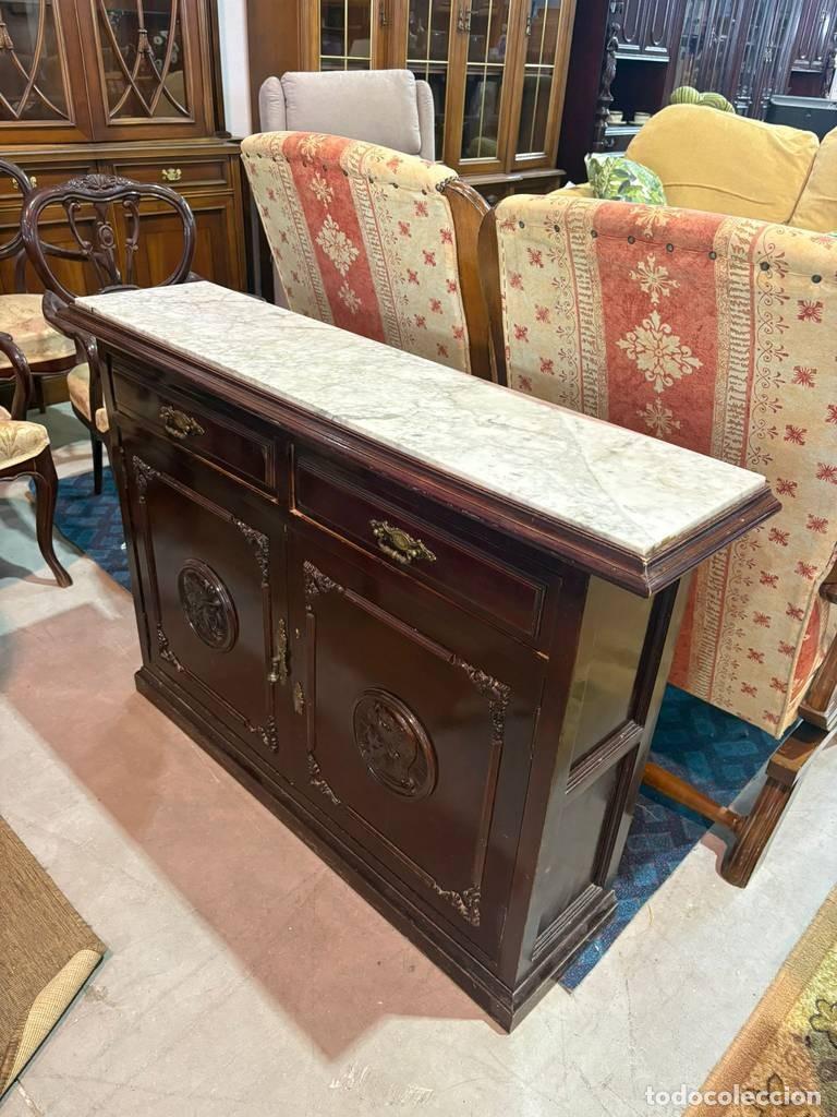 Vintage: RECIBIDOR MADERA Y M&Aacute;RMOL - Foto 5