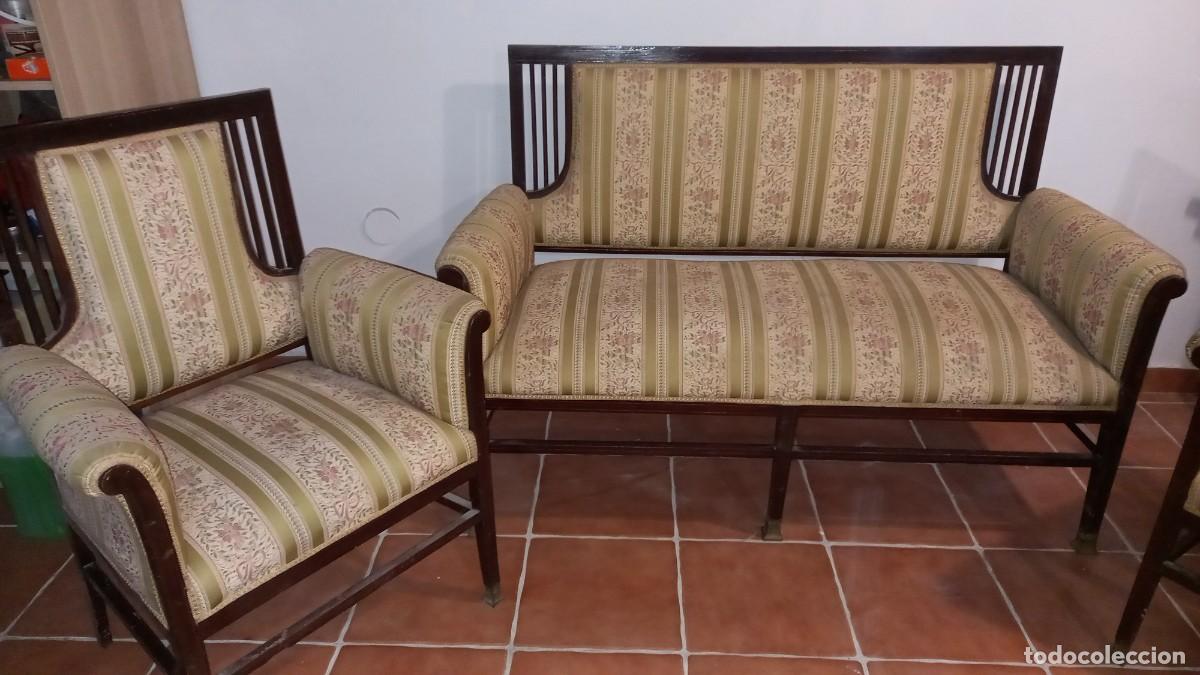 Vintage: Mobiliario antiguo, conjunto sof&aacute;, sillones y sillas