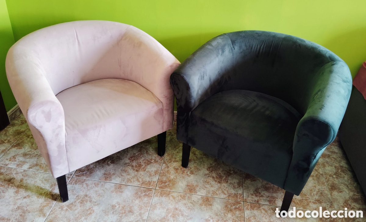 Vintage: 2 butacas de terciopelo - Foto 1