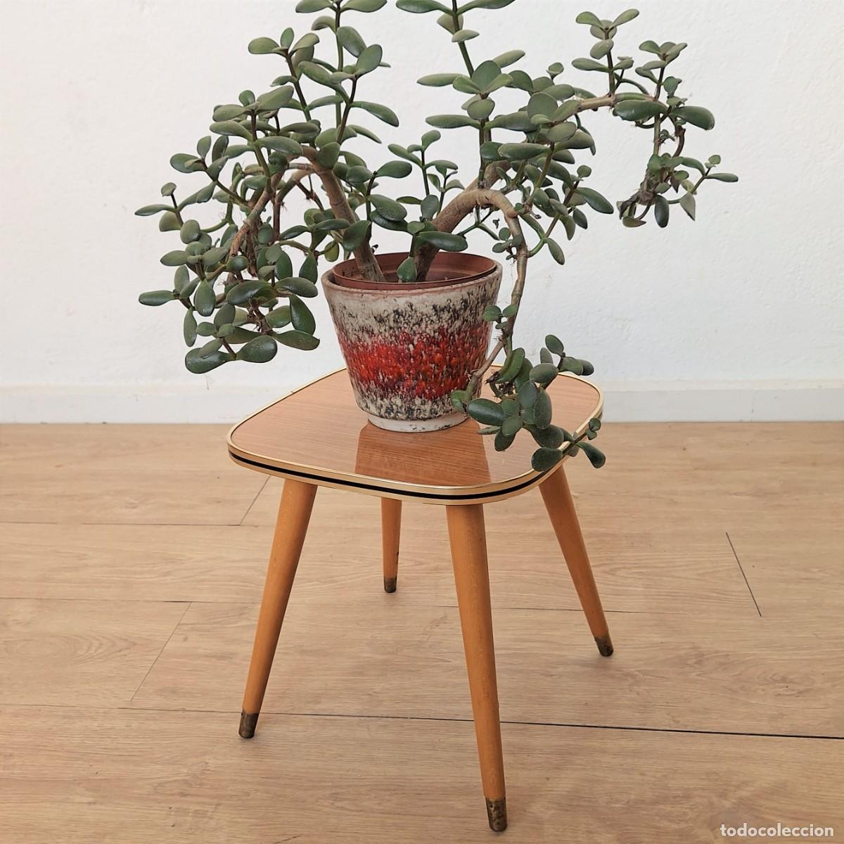 Vintage: Mesa vintage para flores alemana. Soporte vintage para plantas 1950 - 1960.