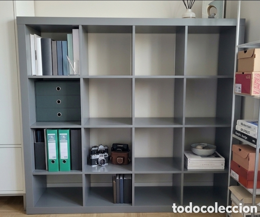 Vintage: KALLAX Ikea (4x4) Gris Oscuro &iexcl;Descatalogado!