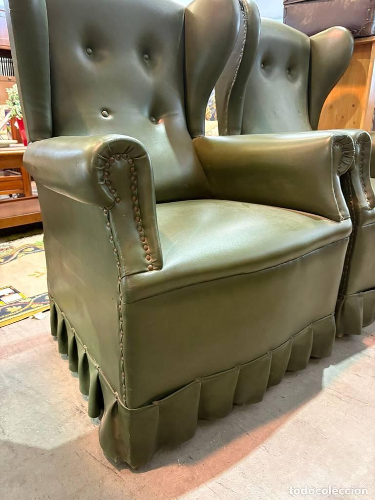 Vintage: PAREJA DE SILLONES VERDES - Foto 6