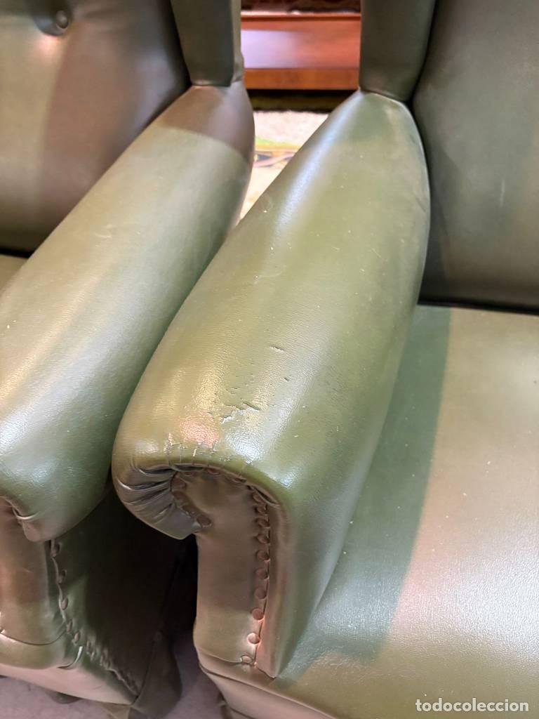 Vintage: PAREJA DE SILLONES VERDES - Foto 10