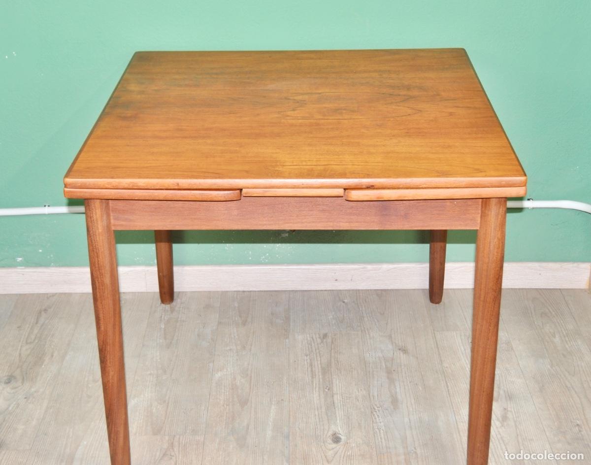 Vintage: Mesa de comedor danesa en chapa de teca