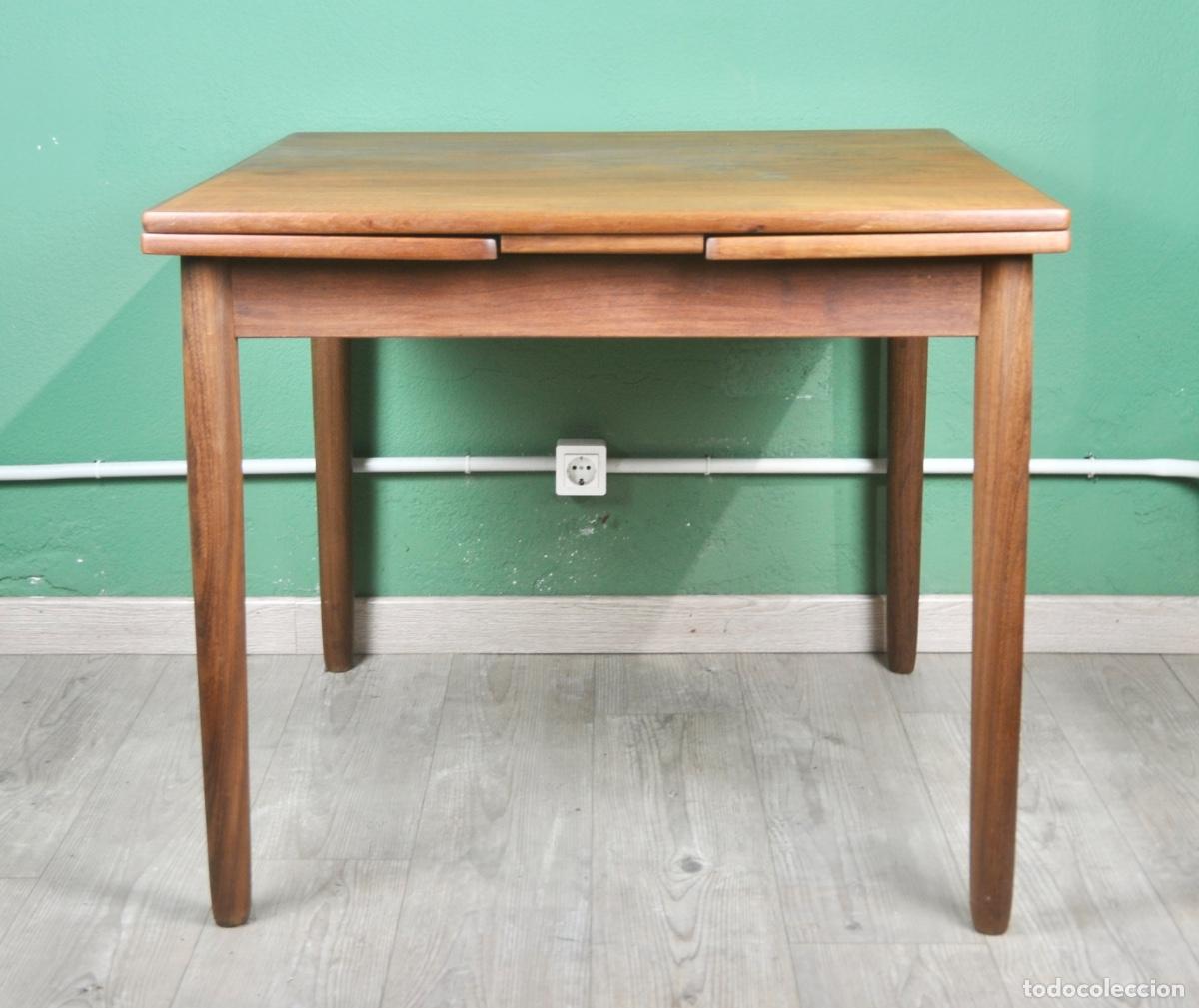 Vintage: Mesa de comedor danesa en chapa de teca - Foto 2