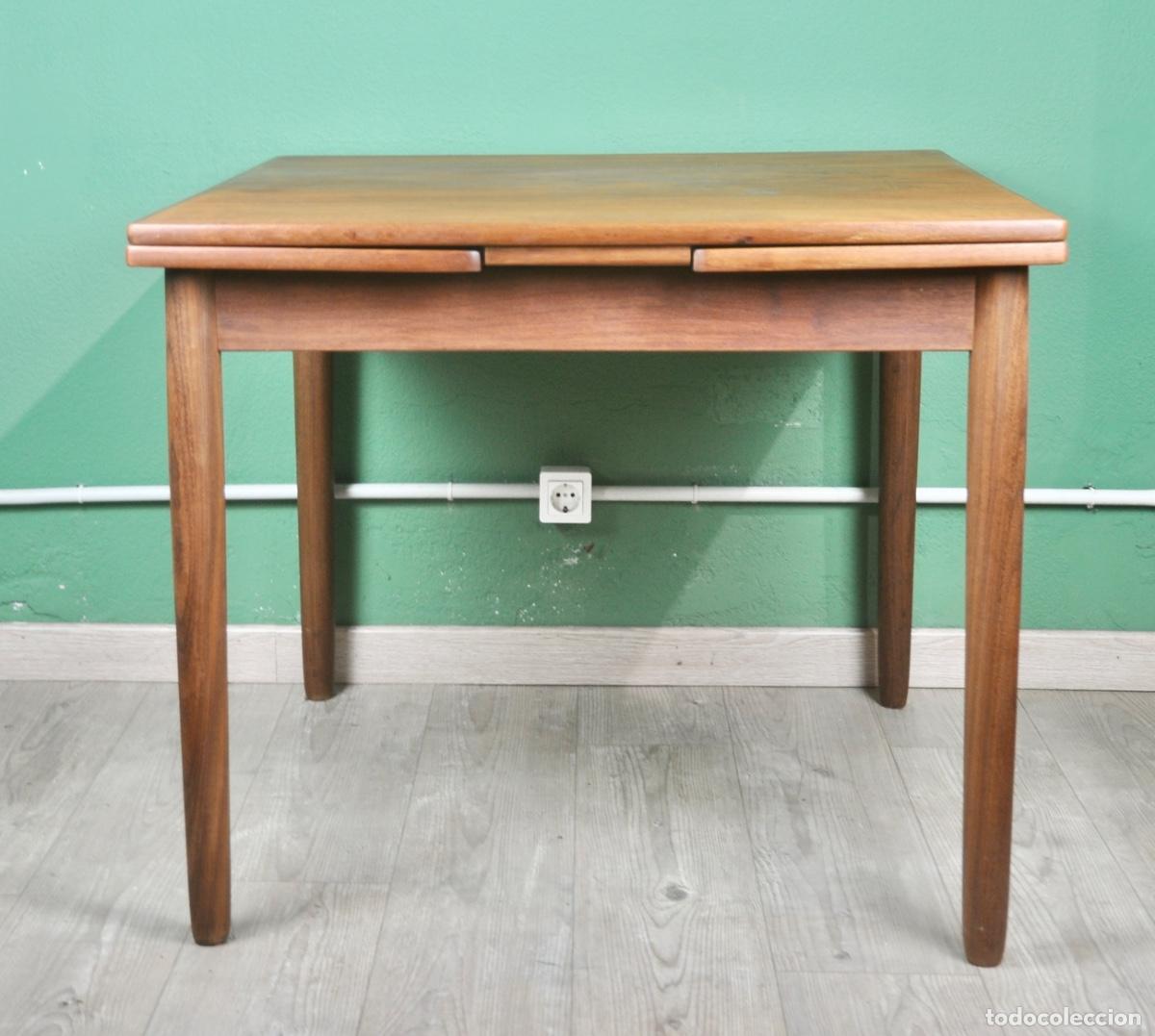 Vintage: Mesa de comedor danesa en chapa de teca - Foto 3
