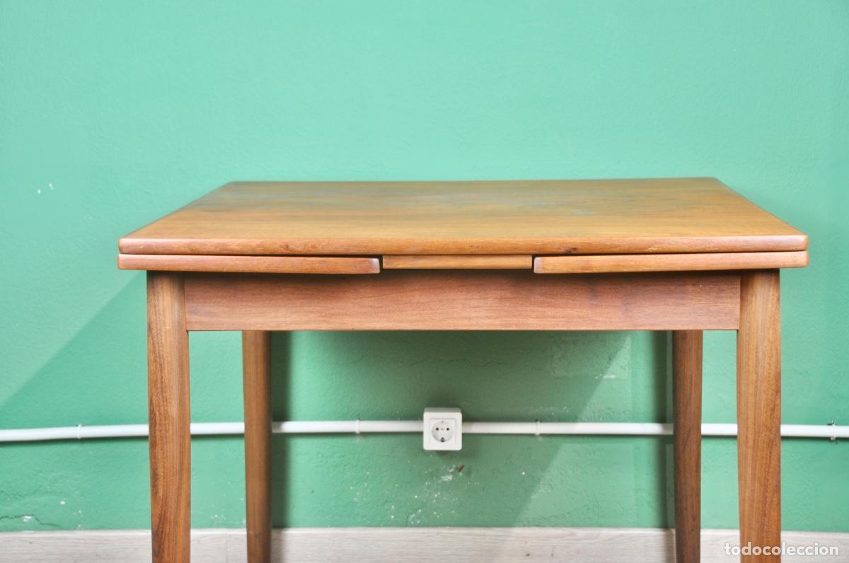 Vintage: Mesa de comedor danesa en chapa de teca - Foto 4