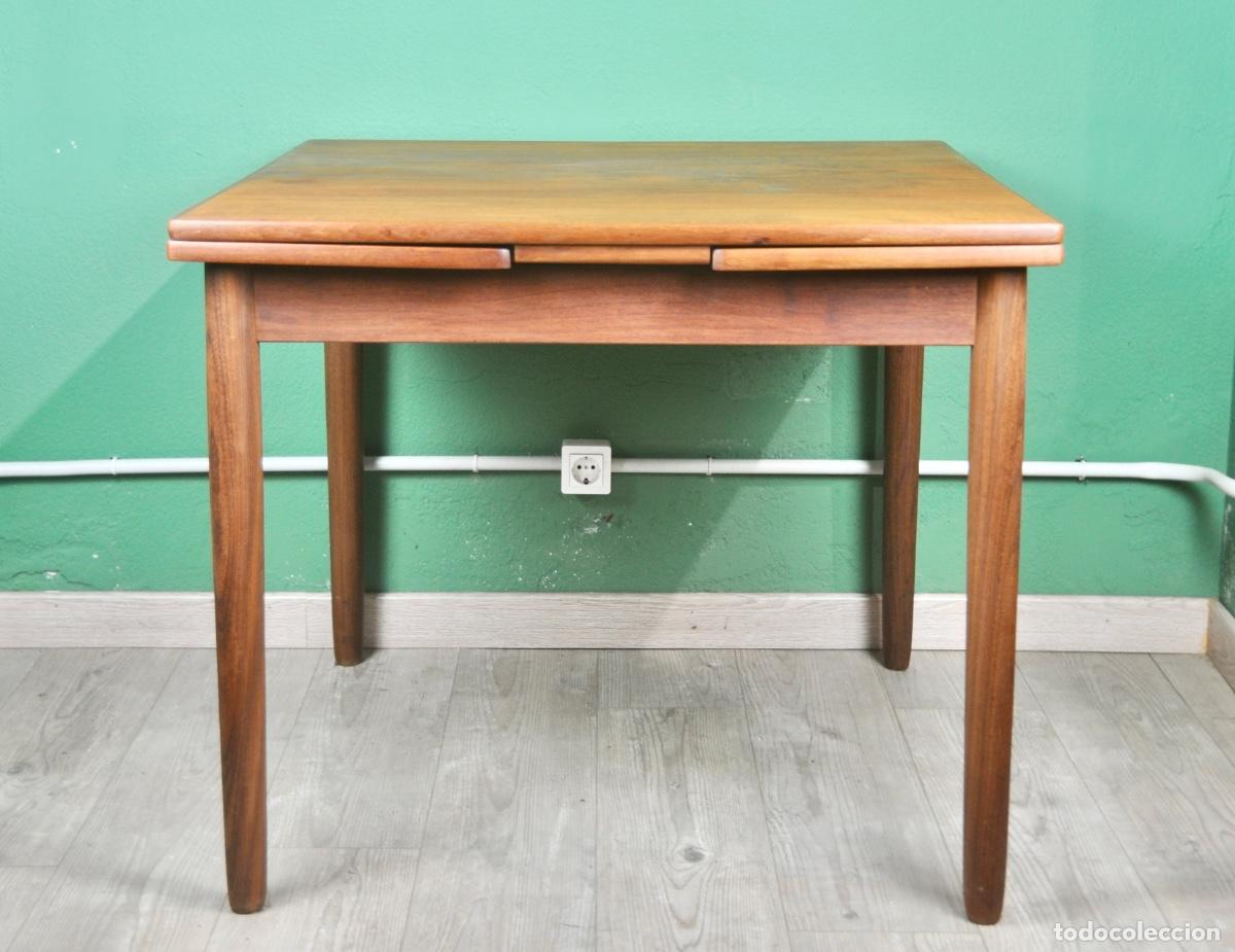 Vintage: Mesa de comedor danesa en chapa de teca - Foto 5