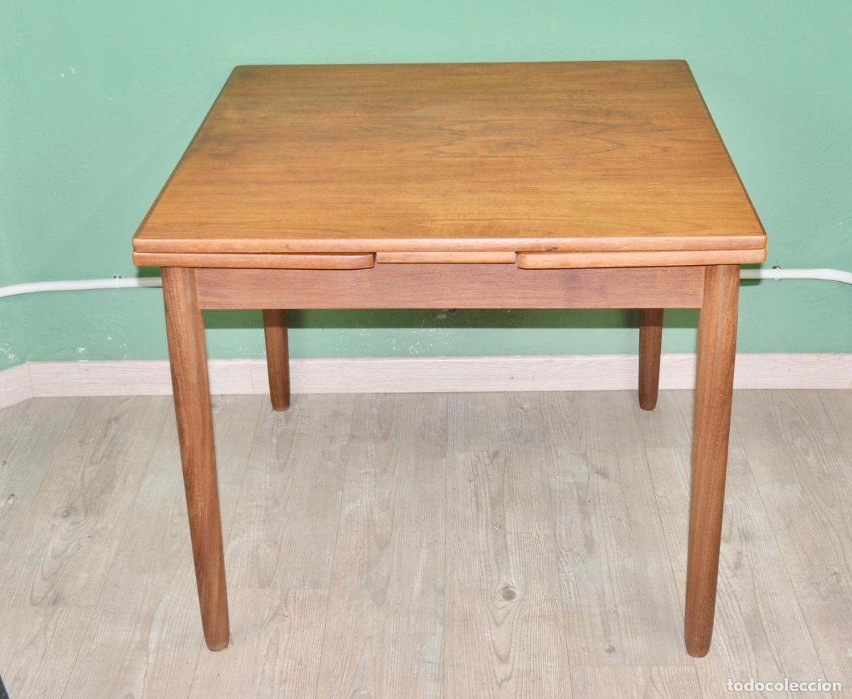 Vintage: Mesa de comedor danesa en chapa de teca - Foto 6