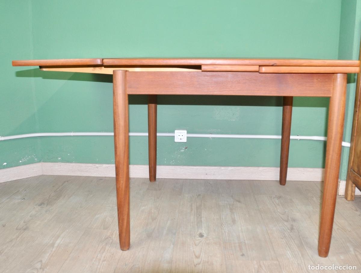 Vintage: Mesa de comedor danesa en chapa de teca - Foto 9