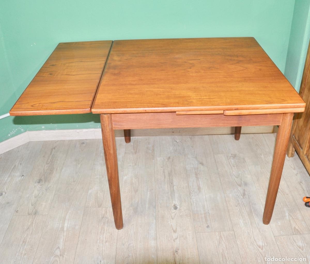 Vintage: Mesa de comedor danesa en chapa de teca - Foto 10