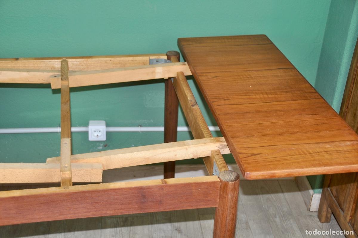 Vintage: Mesa de comedor danesa en chapa de teca - Foto 11