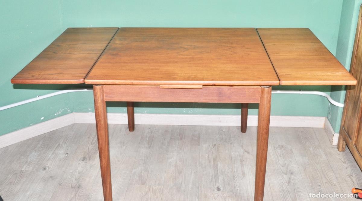 Vintage: Mesa de comedor danesa en chapa de teca - Foto 12