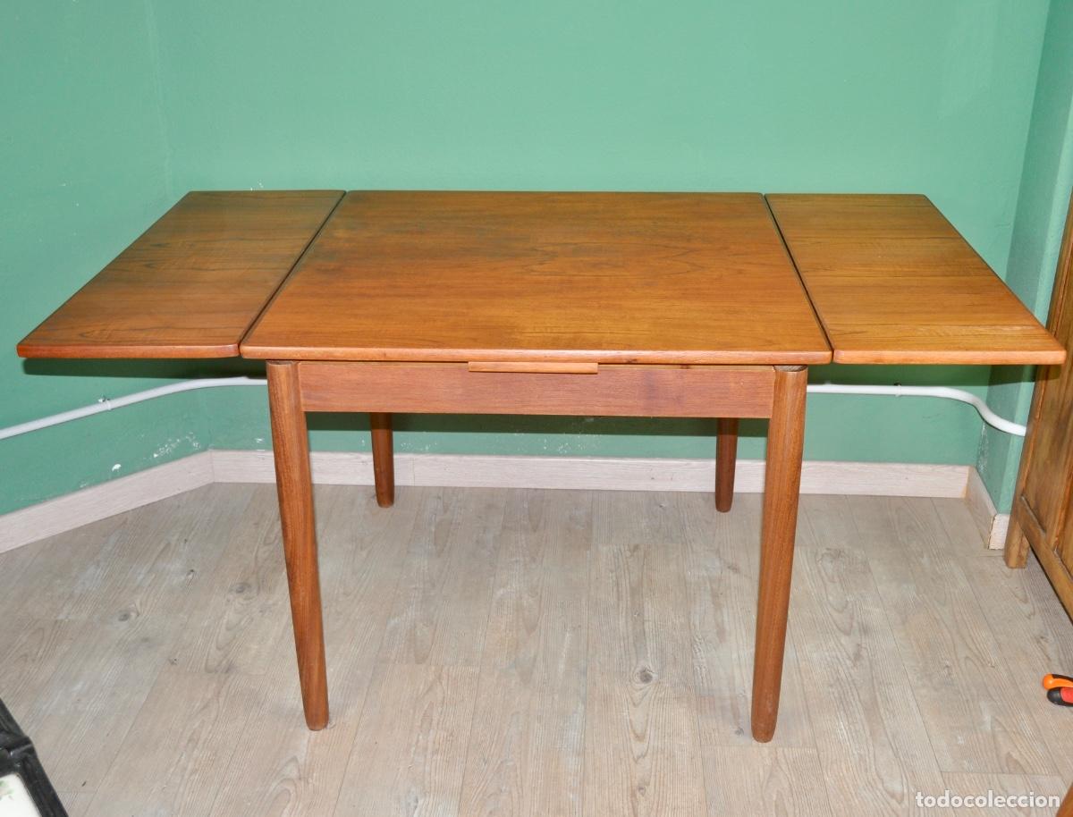 Vintage: Mesa de comedor danesa en chapa de teca - Foto 13
