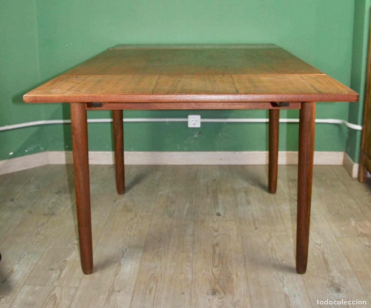 Vintage: Mesa de comedor danesa en chapa de teca - Foto 15