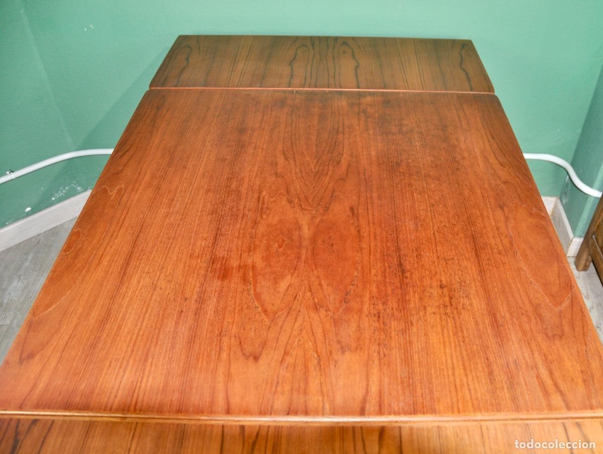 Vintage: Mesa de comedor danesa en chapa de teca - Foto 16