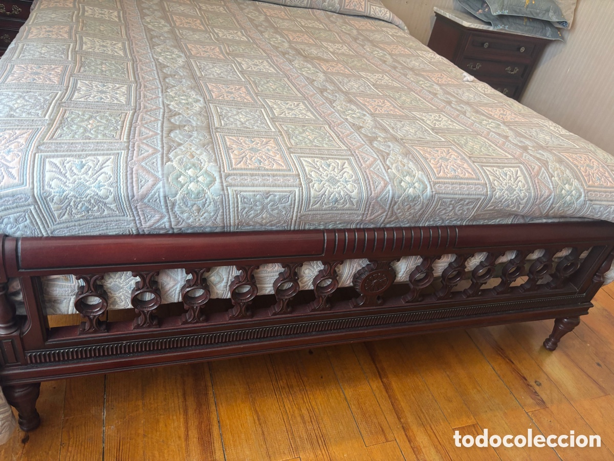 Vintage: Cama madera maciza a&ntilde;os 70 - Foto 3