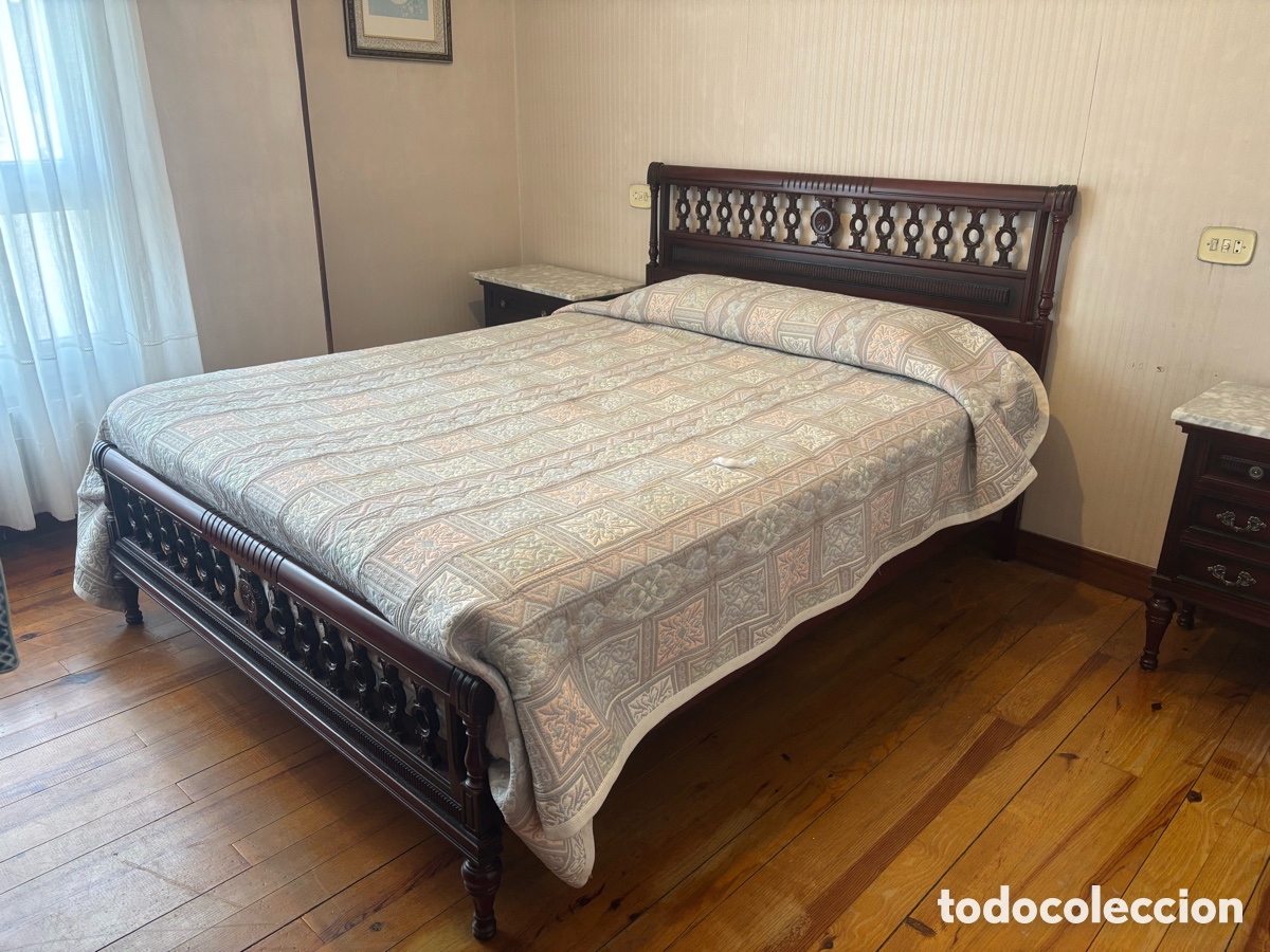Vintage: Cama madera maciza a&ntilde;os 70